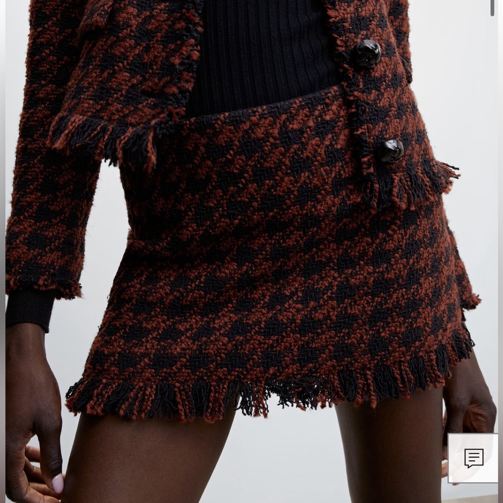 TWEED MINISKIRT L